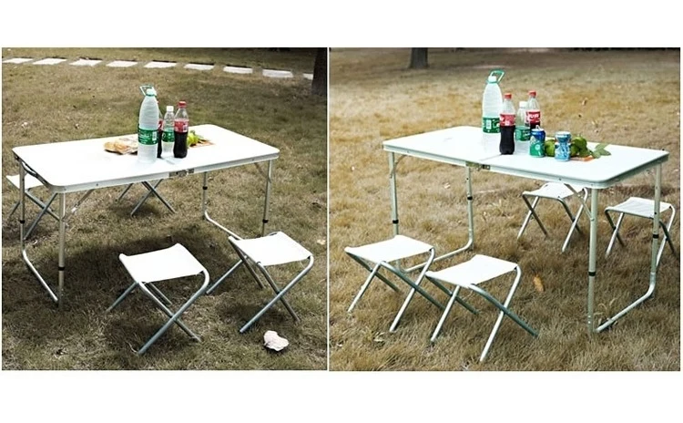 Set pentru camping - masa si 4 scaune pliante