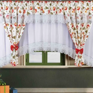Set Perdea cu draperie, Motive de Craciun