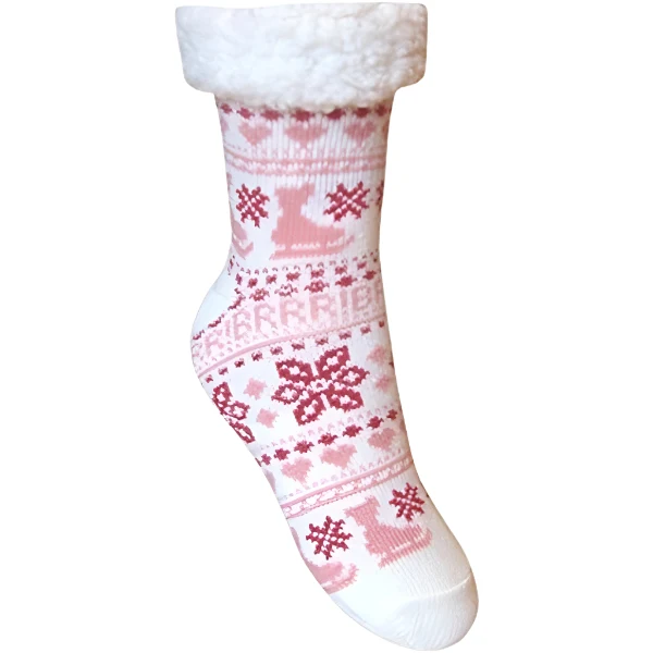 Set 2 perechi ciorapi cu interior imblanit pentru femei Model Winter Season