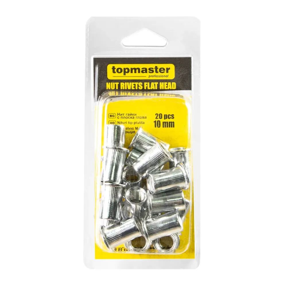 Set piulite nituibile, diametru 10 mm, 20 bucati, Topmaster 511159