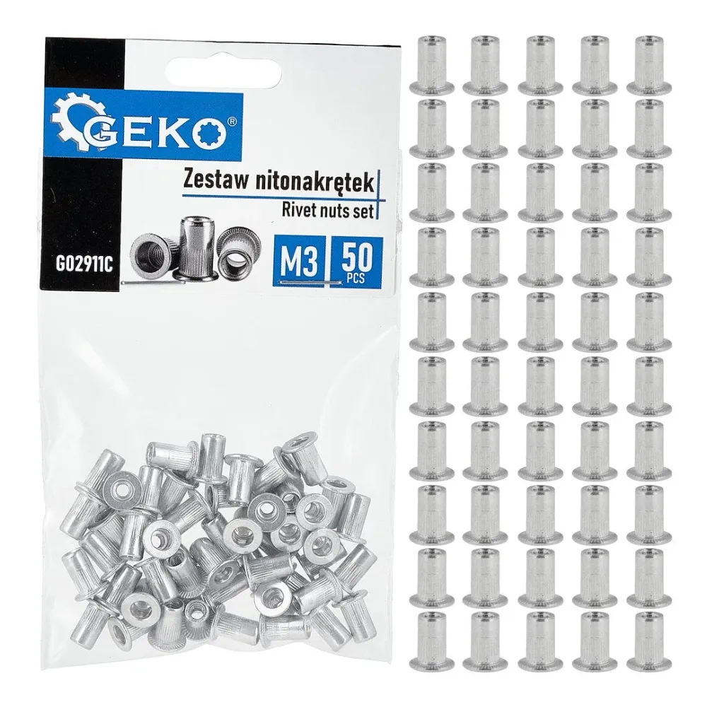 Set pop-nituri M3, 0.5-1.5, 50 bucati, Geko G02911C