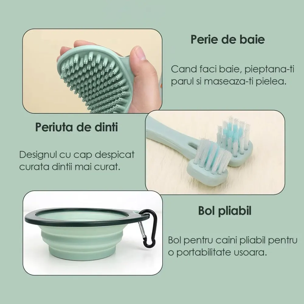 Set Profesional 8-în-1 pentru ingrijirea Cainilor si Pisicilor