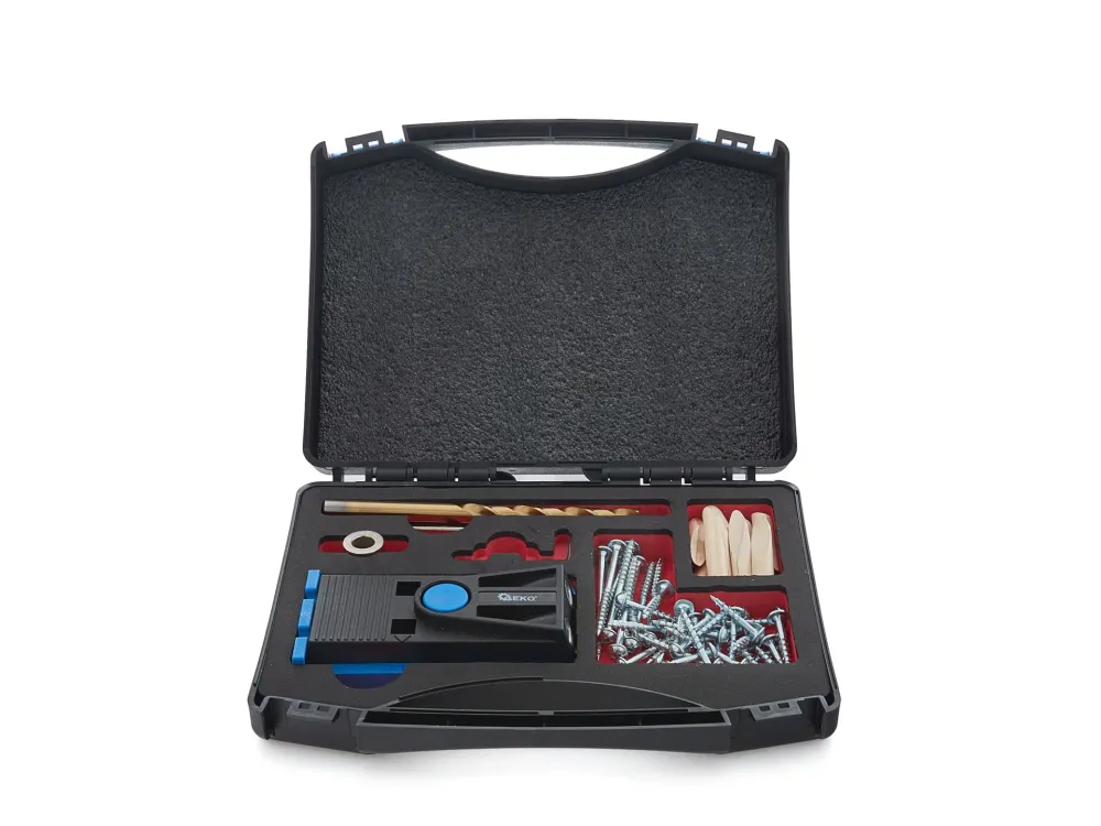 Set sablon pentru gaurire, 45 elemente, Geko G64988