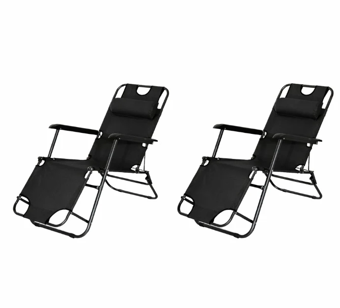 Set 2 sezlong negru
