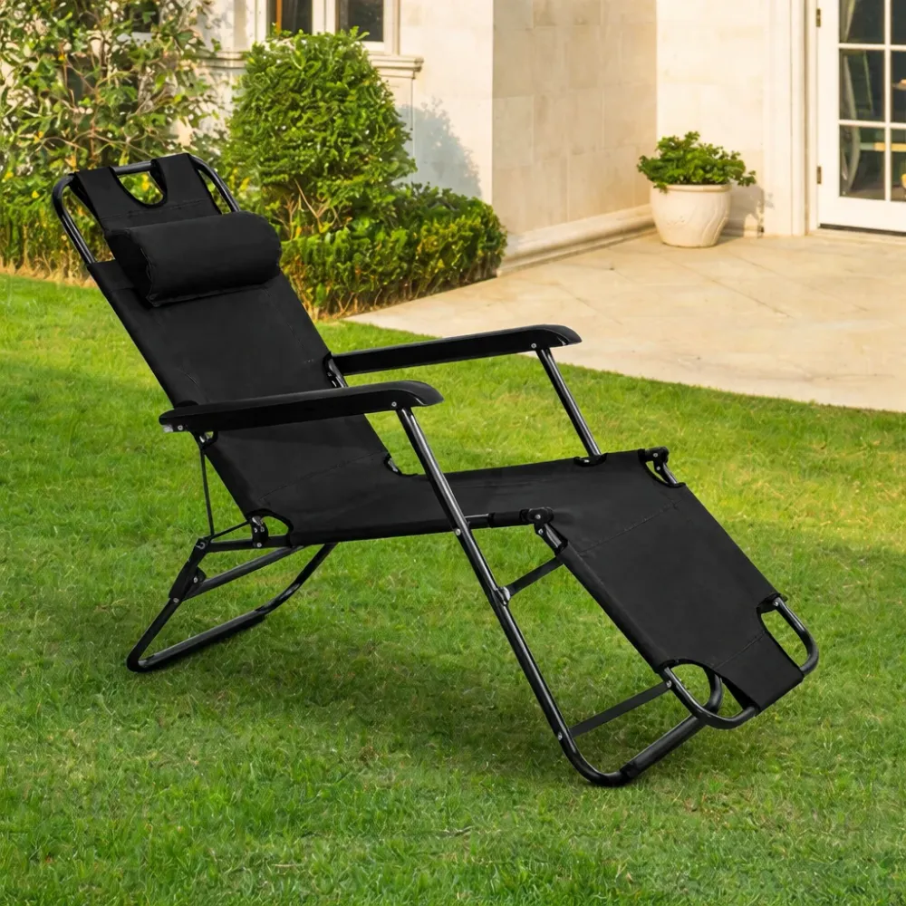 Set 2 sezlong negru