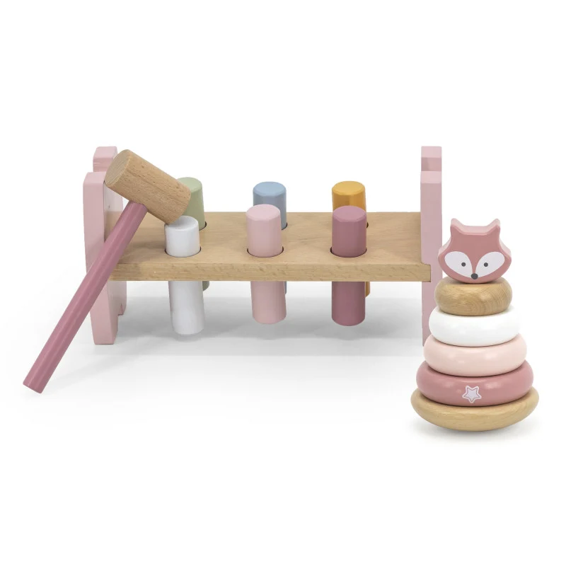 Set stivuitor si mini banc cu ciocan, Vulpe, PolarB Viga
