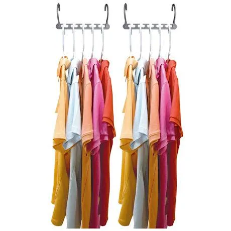 Set 2x Suport pentru 40 de umerase cu 8 sisteme de agatare