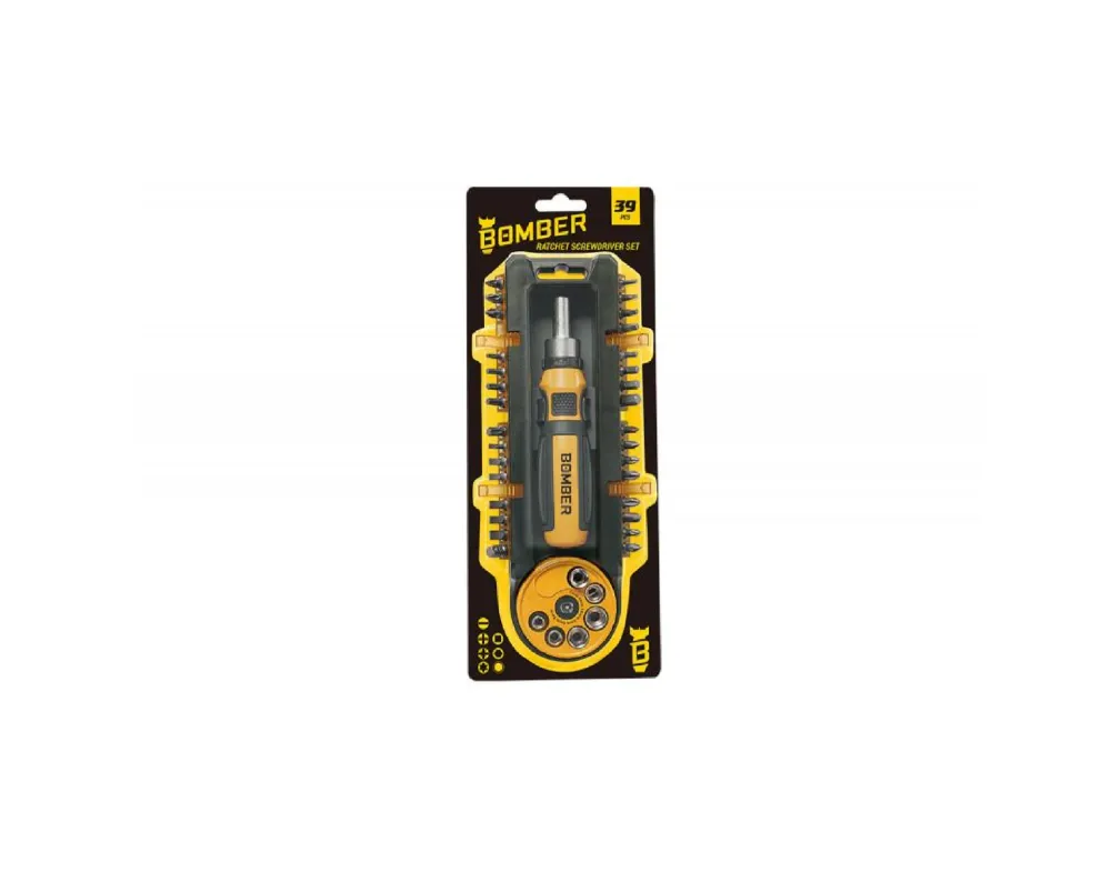 Set surubelnita cu biti Bomber, 39 elemente, Villager VL072336