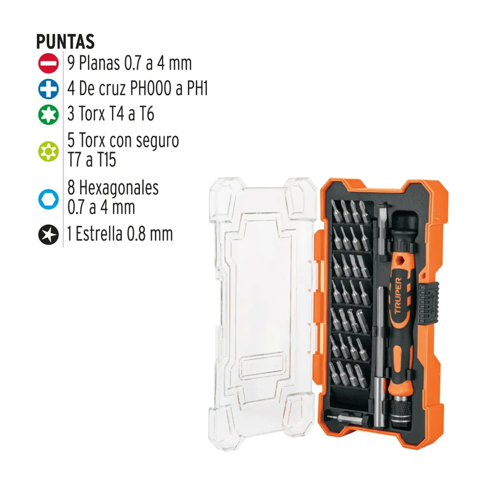 Set surubelnita de precizie, 30 biti, Truper