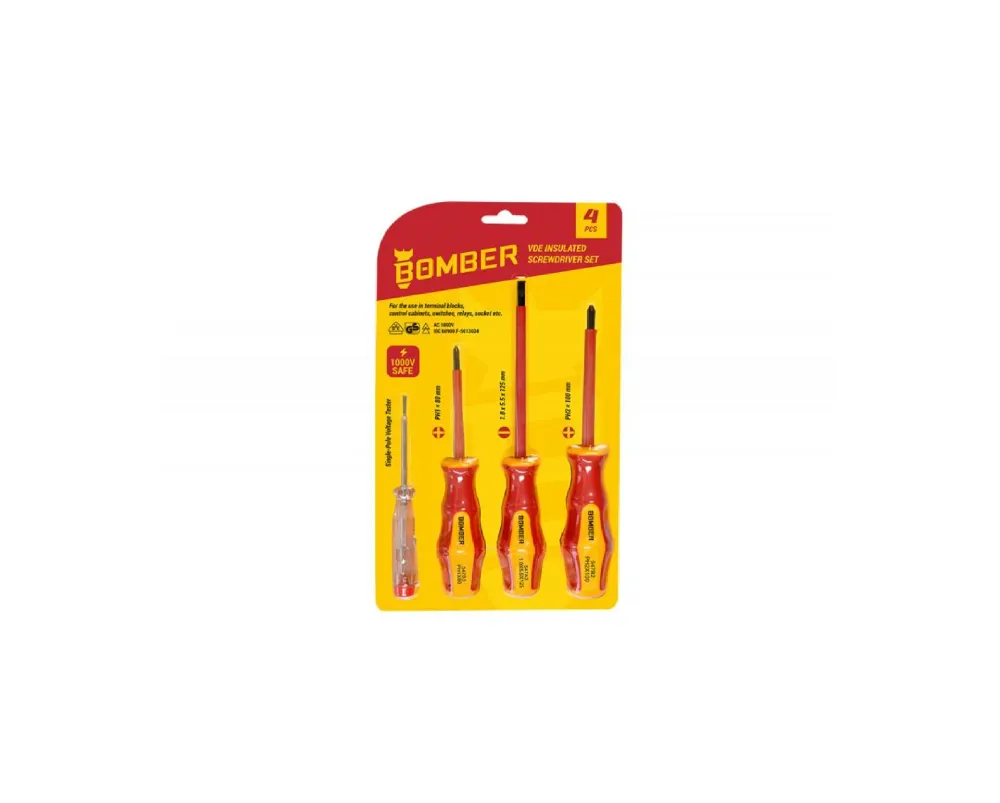 Set surubelnite Bomber VDE, 4 elemente, Villager VL072338