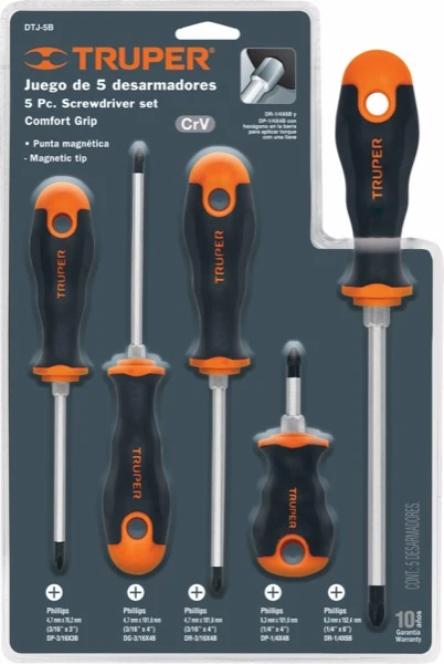 Set 5 surubelnite cu piulita hexagonala - TRUPER