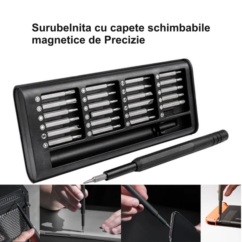 Set surubelnite de precizie cu biti 24in1