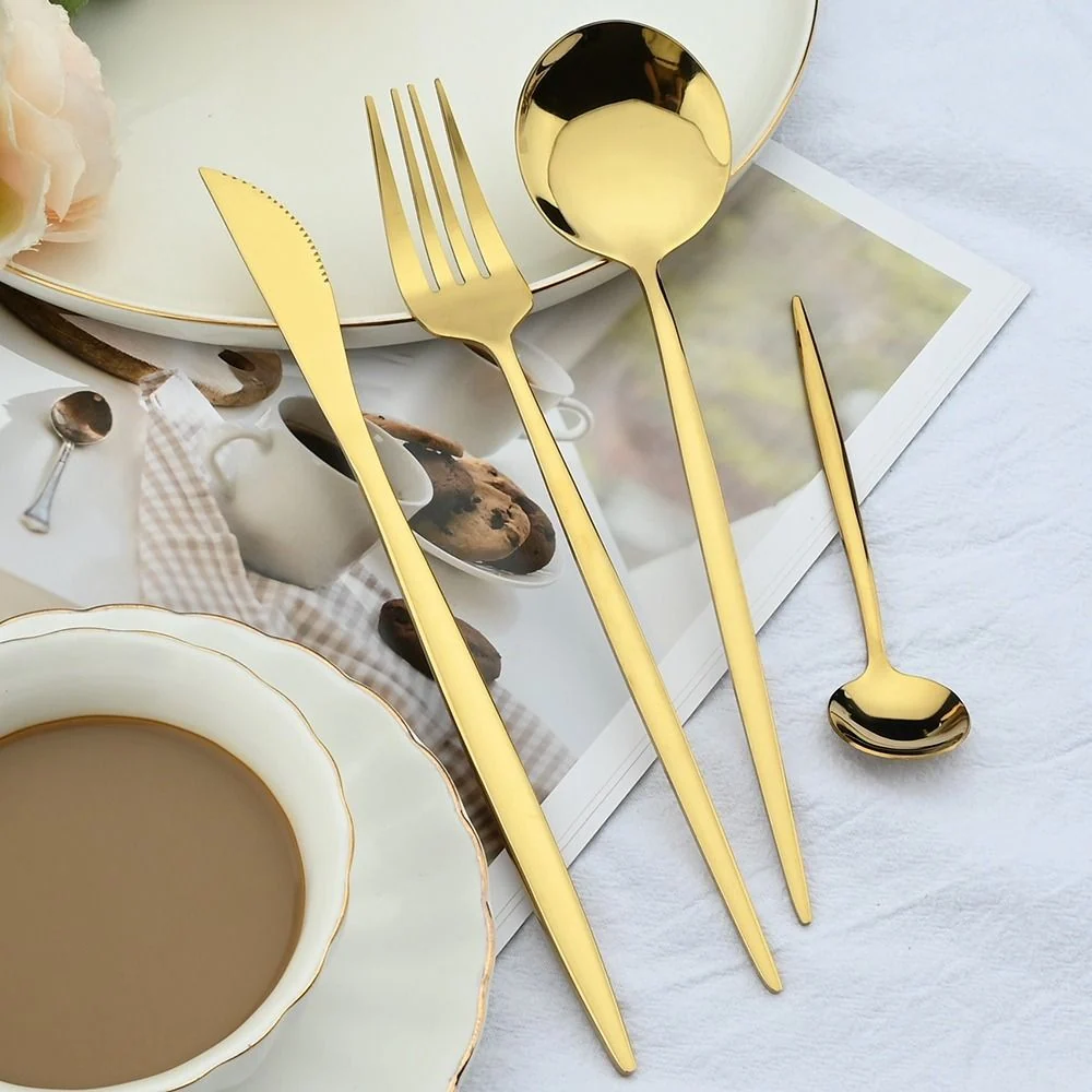 Set tacamuri portugheze 24 de piese, Gold