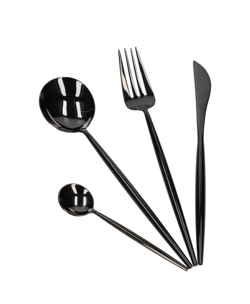 Set de tacamuri portugheze 24 de piese, negru