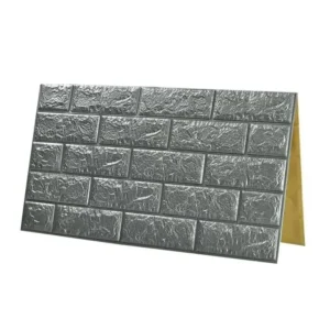 Set 5 x Tapet adeziv gri, 77 x 70 cm, spuma moale 3D