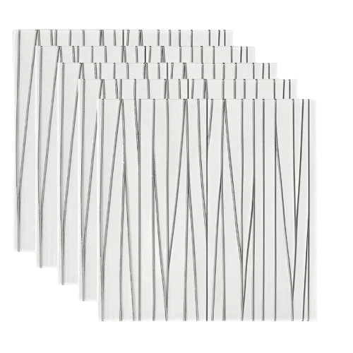 Set 10 x Tapet 3D Autoadeziv cu model argintiu
