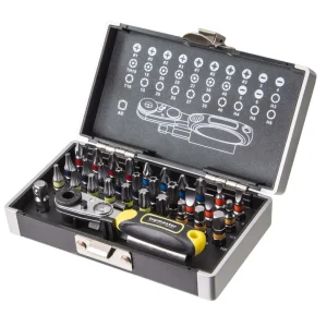Set tubulare si biti, 1/4", 1/2", 4-32 mm, 32 elemente, Topmaster 330158