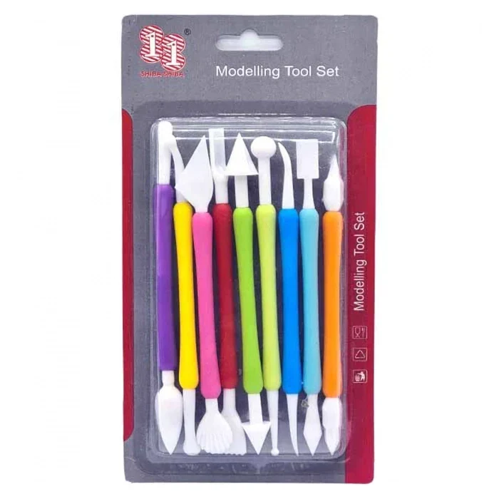 Set 9 unelte pentru modelare pasta cu capat dublu, plastic
