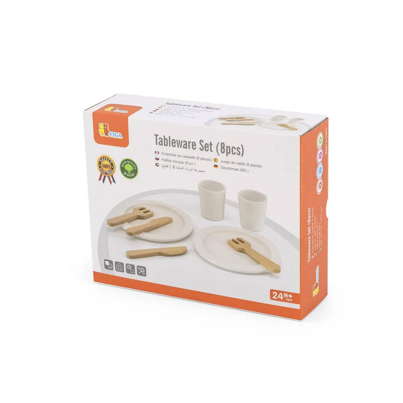 Set de vesela si tacamuri din lemn, Viga