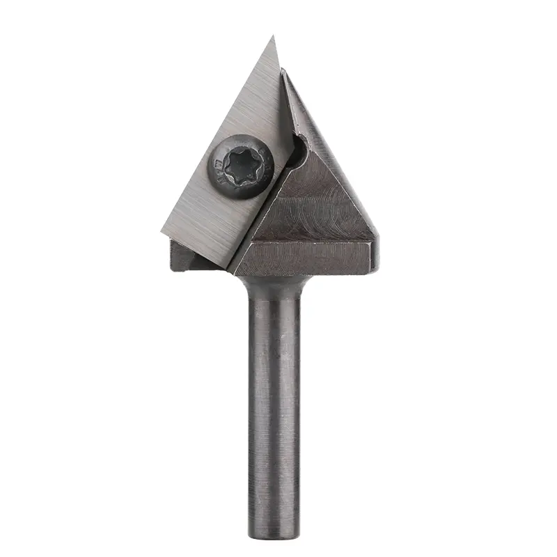 1/4" Shank,60 Degree V Groove Router Bit, 1" Cutting Diameter, Carbide Insert, Woodworking Carving
