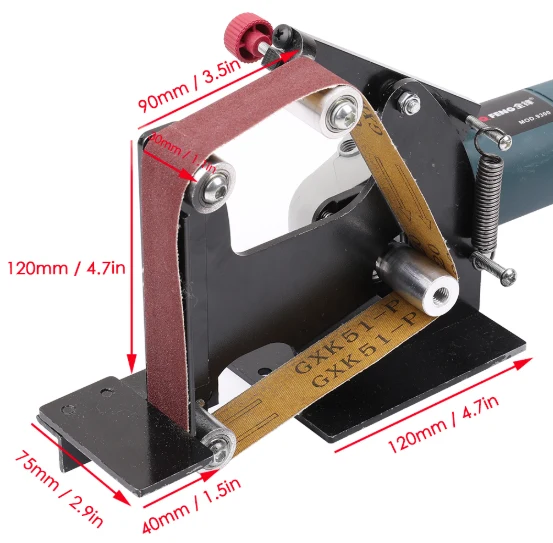 Slefuitor fix, de banc, cu banda, adaptor pentru FLEX, Polizor Unghiular