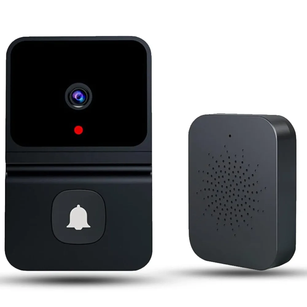 Sonerie Video Camera Wireless Timebox, 720P, cu microfon audio, Negru