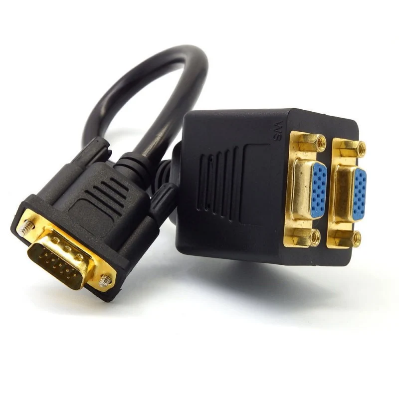 Spliter VGA tata 2 VGA mama negru