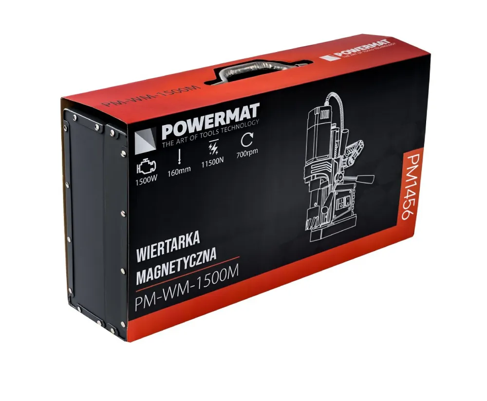 Statie de gaurit verticala cu magnet PM-WM-1500M, 1500 W, Powermat PM1456