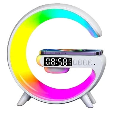 Statie Incarcare Wireless, 3in1, cu Lampa si Boxa Bluetooth