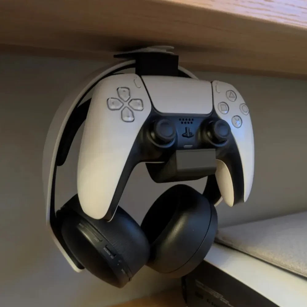 Suport Birou pentru Controller și Căști PS5, Imprimat 3D