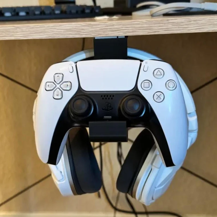 Suport Birou pentru Controller și Căști PS5, Imprimat 3D