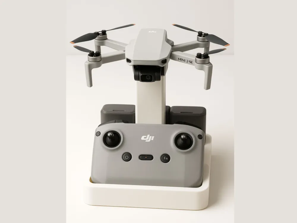 Suport organizator pentru dronă DJI Mini 2 SE, telecomandă și baterii