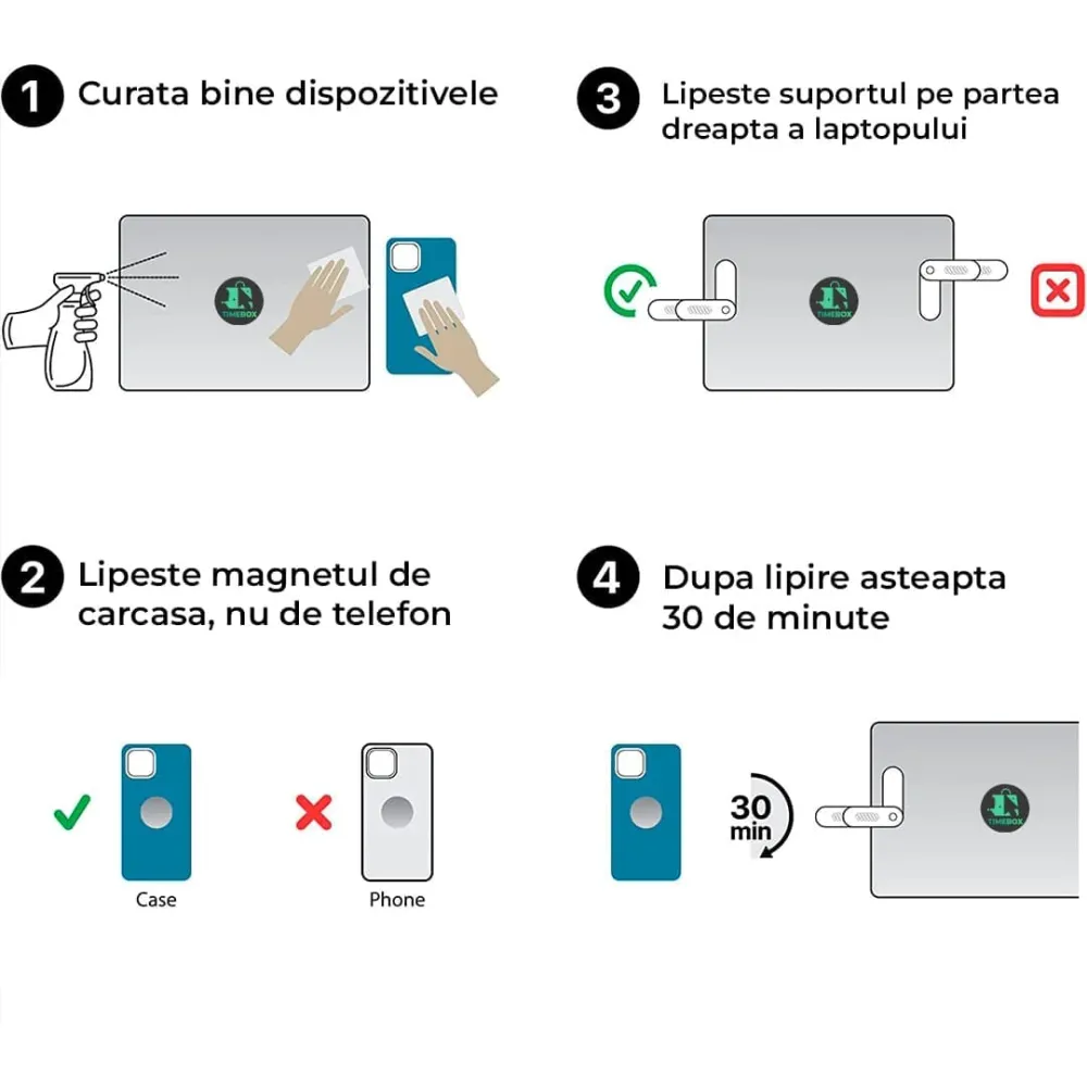 Suport de telefon magnetic pentru laptop / desktop