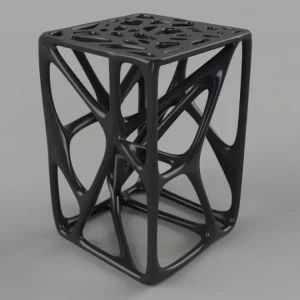 Taburet bionic ușor și versatil din plastic, imprimat 3D