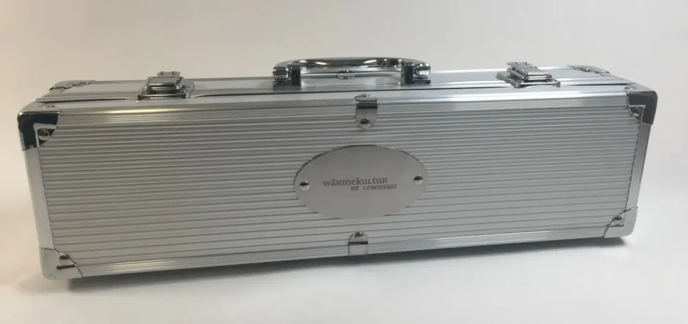 Tacâmuri de grătar 3 părți în carcasa din aluminiu
