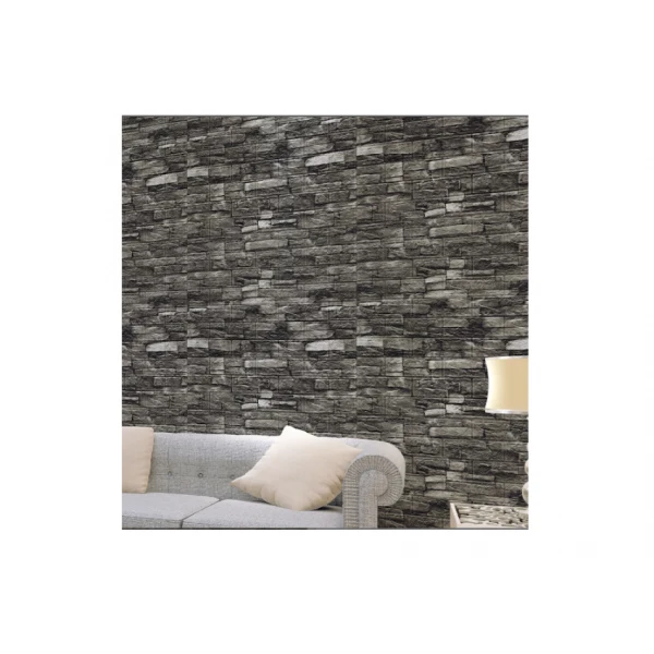Tapet autoadeziv caramida gri 77 x 70 cm, spuma moale 3D