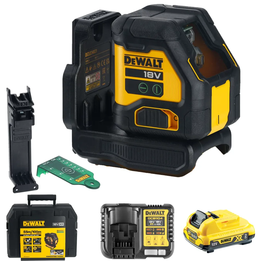 Trasor laser cruce verde Dewalt DCLE34021D1-QW 12V 2Ah