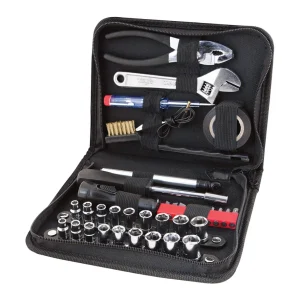 Trusa auto compacta cu chei, bituri, tester circuit, lanterna, etc
