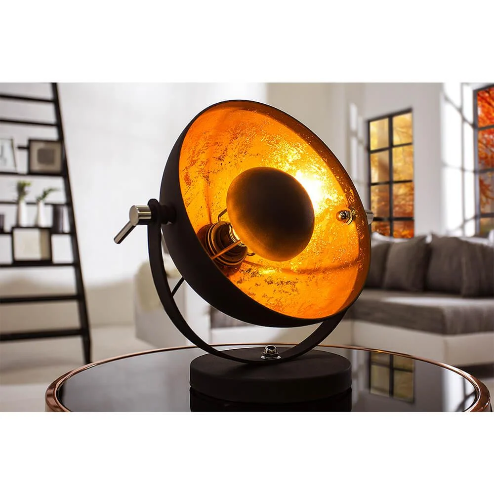 Veioza neagra gold din aluminiu Studio Invicta Interior