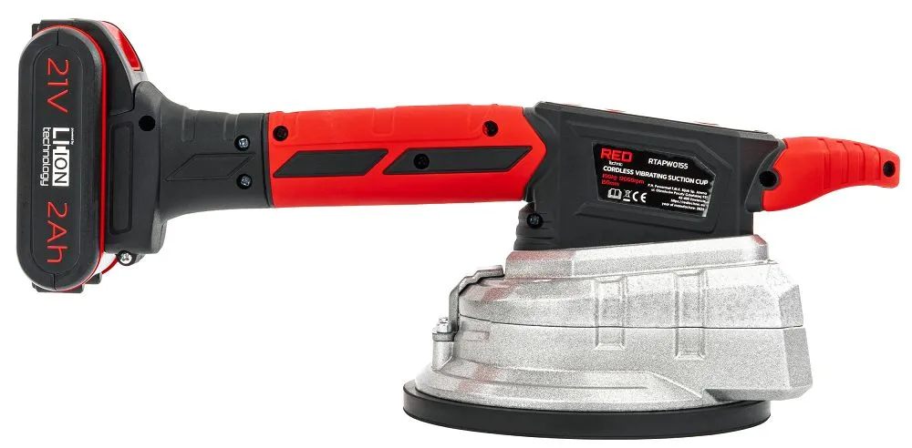 Ventuza vibranta pentru gresie, capacitate maxima 100 kg, 150 mm, Red Technic RTAPW0155