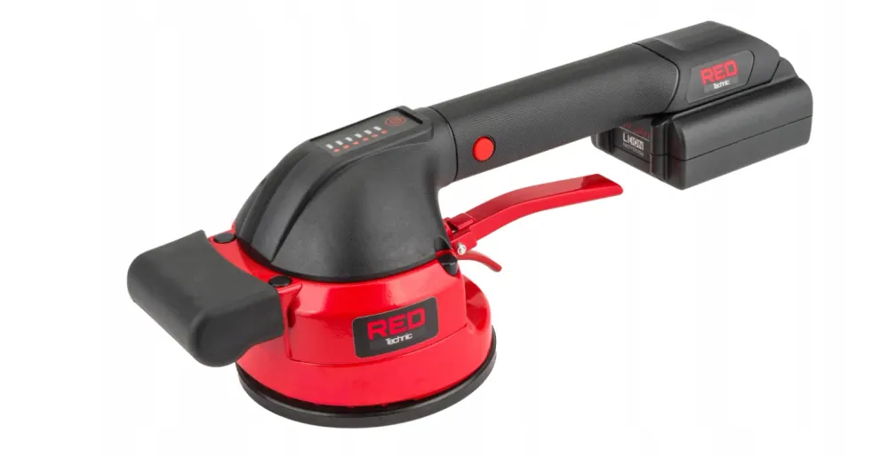 Ventuza vibranta pentru gresie si faianta cu acumulator, 18 V, Red Technic RTAPW0010